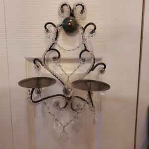 Crystal hanging chandelier/candleholder